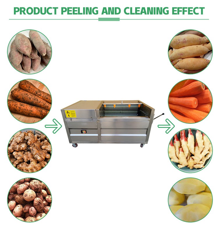 brush roller potato washing machine brush roller potato washing machine